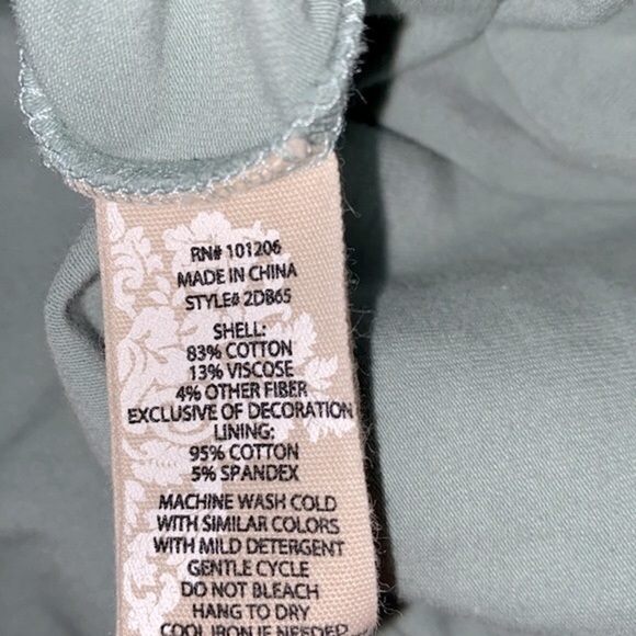 Soft Surroundings green cotton night slip side medium - Picture 4 of 4